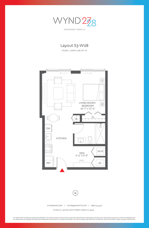 W28 - Studio_580 SF at WYND 27 & WYND 28, Miami, FL, Florida , 33127